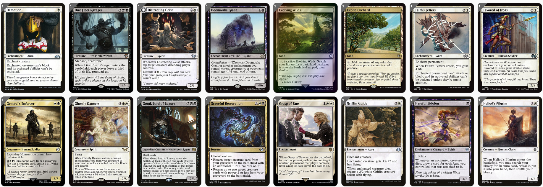 MTG Magic the Gathering Commander Deck - Eriette of the Charmed Apple (Aura Spells)