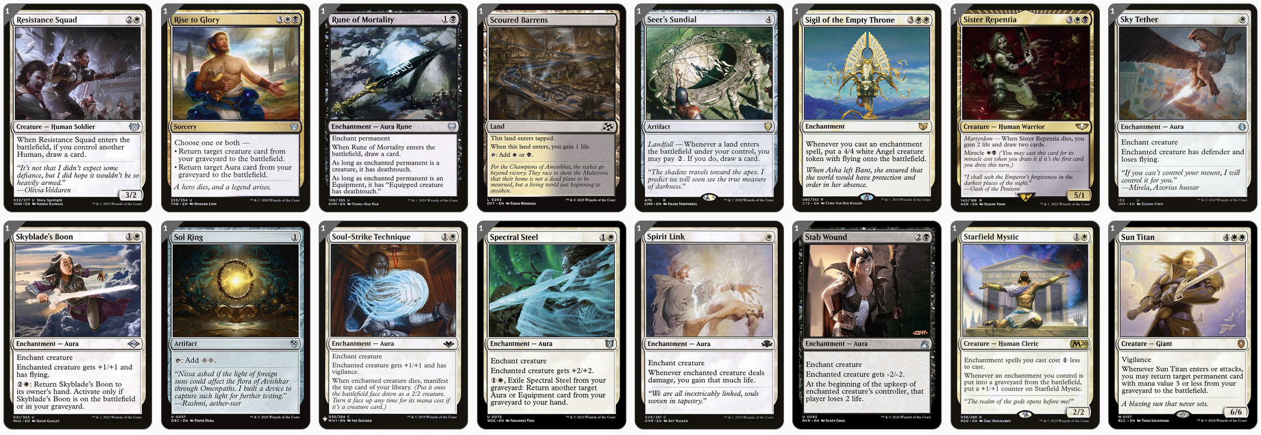MTG Magic the Gathering Commander Deck - Eriette of the Charmed Apple (Aura Spells)