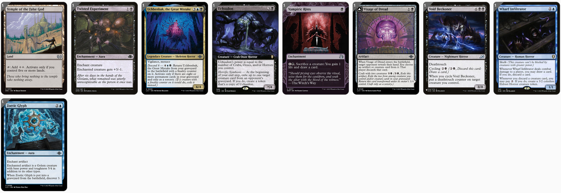 MTG Magic the Gathering Commander Deck - Captain N'ghathrod (Horror)