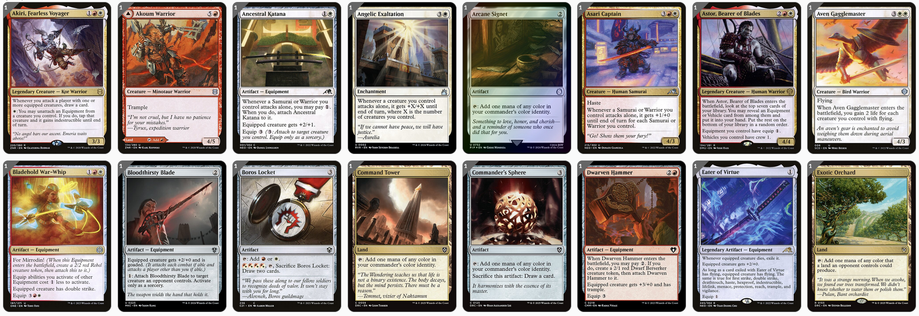 MTG Magic the Gathering Commander Deck - Raiyuu, Storm's Edge (Combat Equipment)