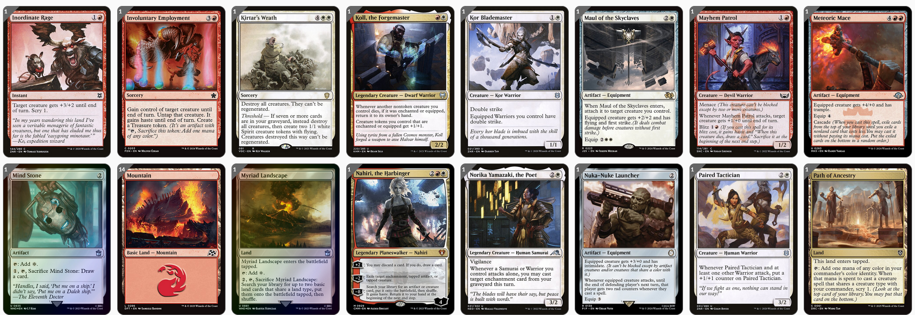 MTG Magic the Gathering Commander Deck - Raiyuu, Storm's Edge (Combat Equipment)