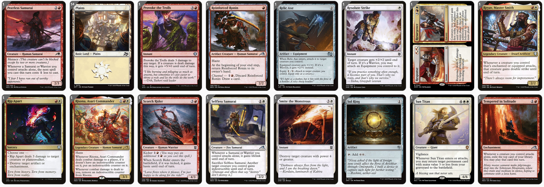 MTG Magic the Gathering Commander Deck - Raiyuu, Storm's Edge (Combat Equipment)