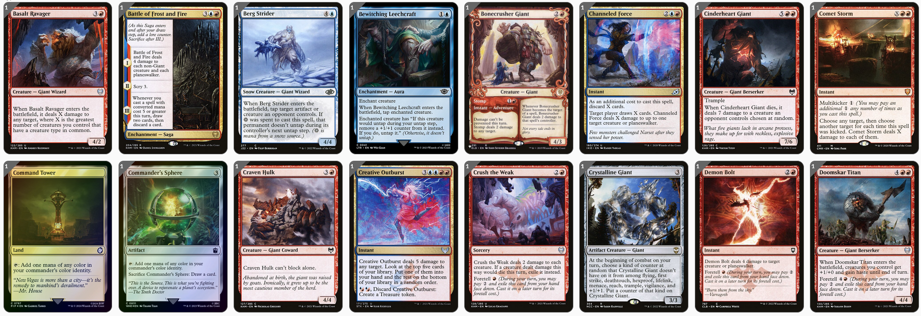 MTG Magic Commander Deck - Aegar, the Freezing Flame (Giants & Wizards)