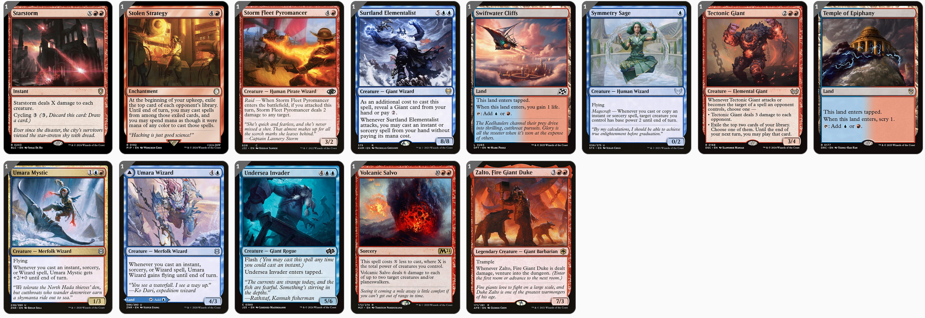 MTG Magic Commander Deck - Aegar, the Freezing Flame (Giants & Wizards)