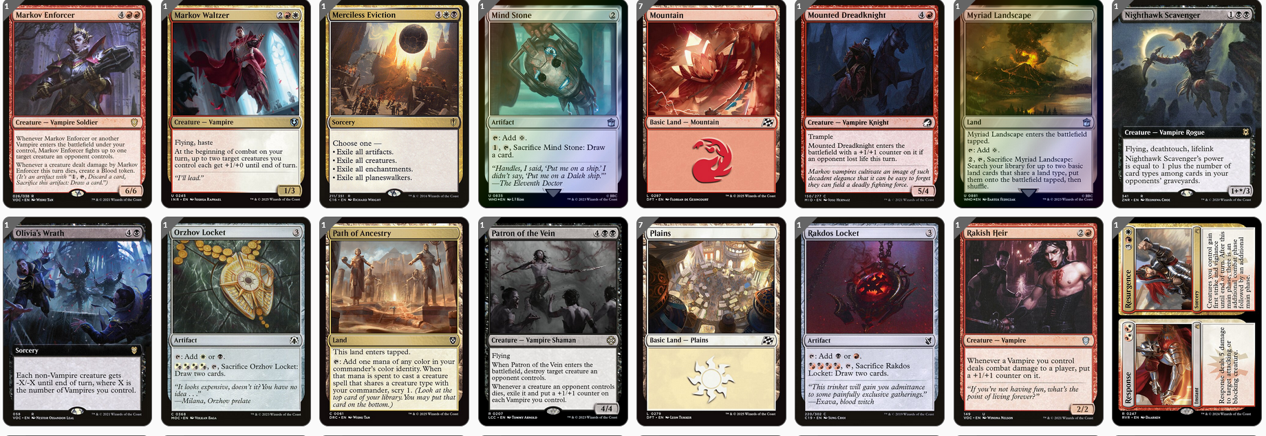 MTG Magic the Gathering Commander Deck - Edgar Markov (Vampires Rising)