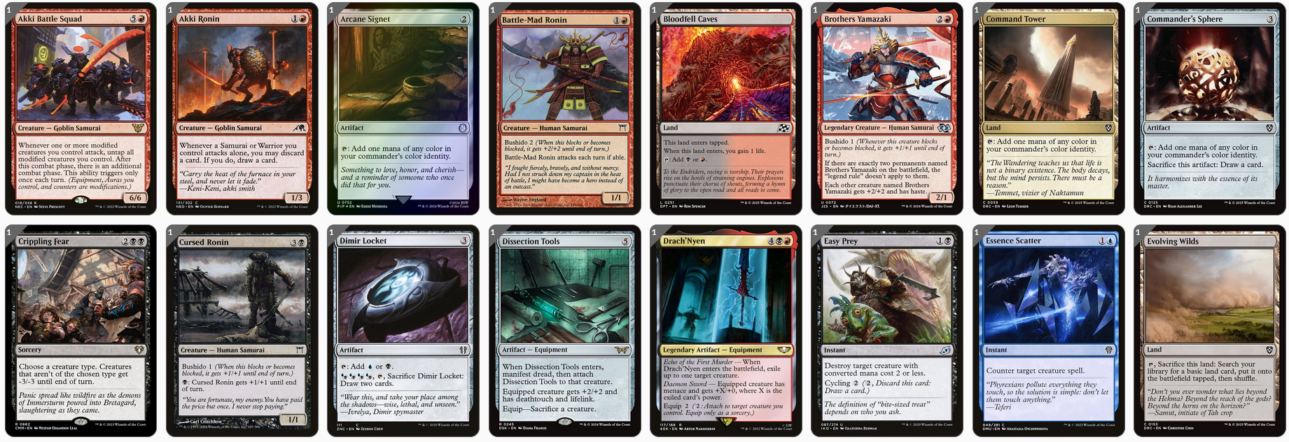 MTG Magic the Gathering Commander Deck - Tetsuo, Imperial Champion (Samurai)