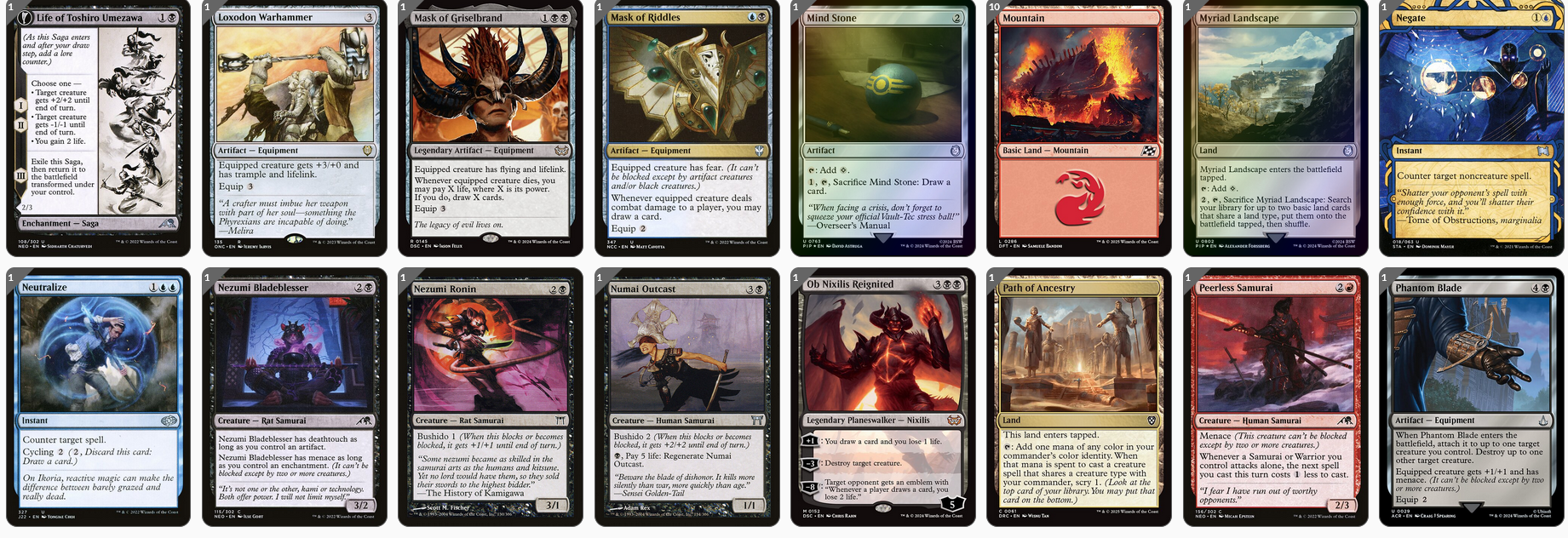 MTG Magic the Gathering Commander Deck - Tetsuo, Imperial Champion (Samurai)