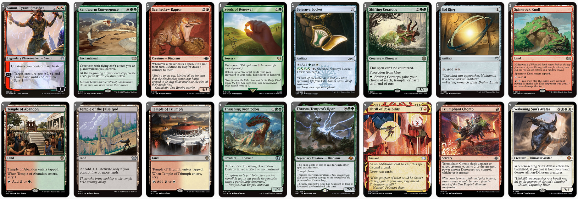 MTG Magic the Gathering Commander Deck - Pantlaza, Sun-Favored (Dinosaurier, Discover)