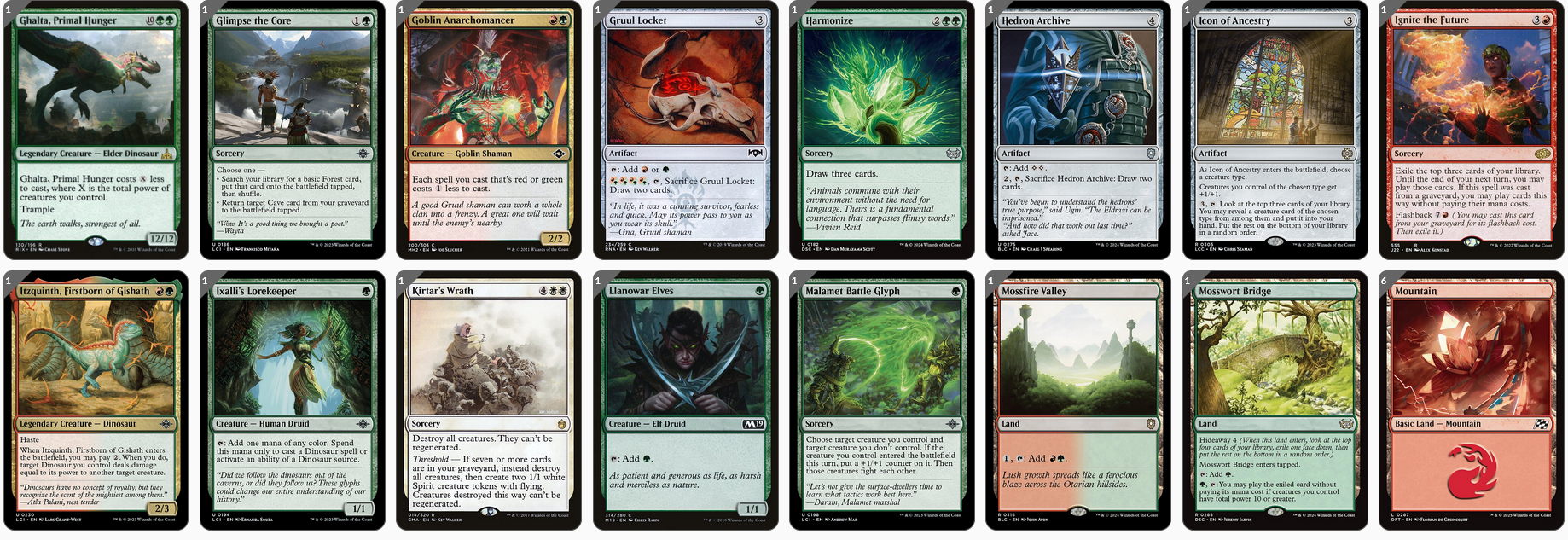 MTG Magic 100-Karten Commander Deck - Gishath, Sun's Avatar (Dinosaurier, Urgewalt)