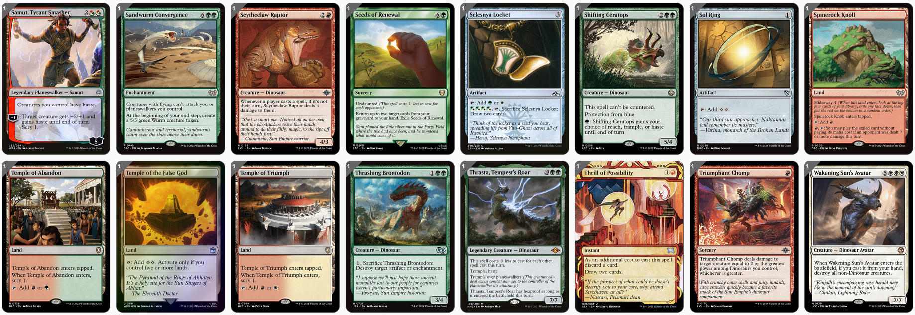 MTG Magic 100-Karten Commander Deck - Gishath, Sun's Avatar (Dinosaurier, Urgewalt)
