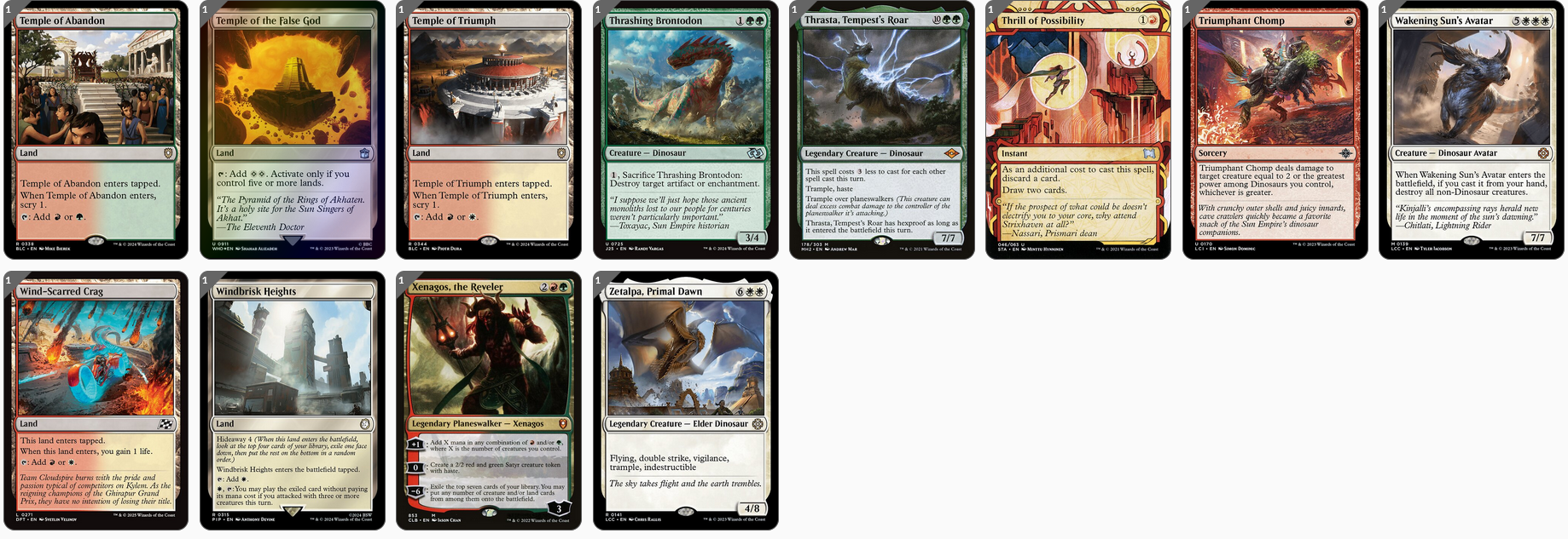 MTG Magic 100-Karten Commander Deck - Gishath, Sun's Avatar (Dinosaurier, Urgewalt)