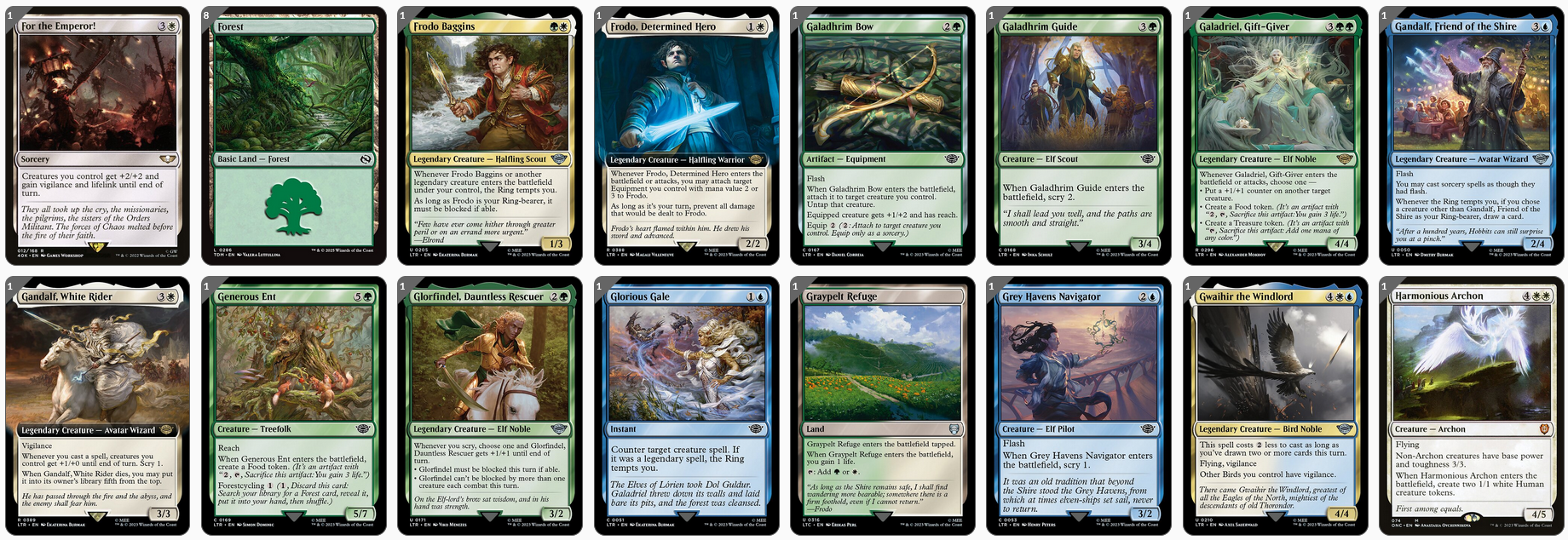 MTG Magic the Gathering Commander Deck - Galadriel, Light of Valinor (Elf, LotR)