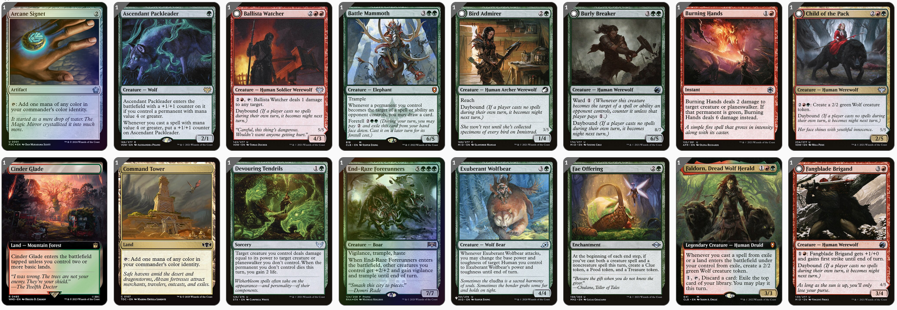 MTG Magic 100-Karten Commander Deck - Tovolar, Dire Overlord (Werwolf, Werewolf)