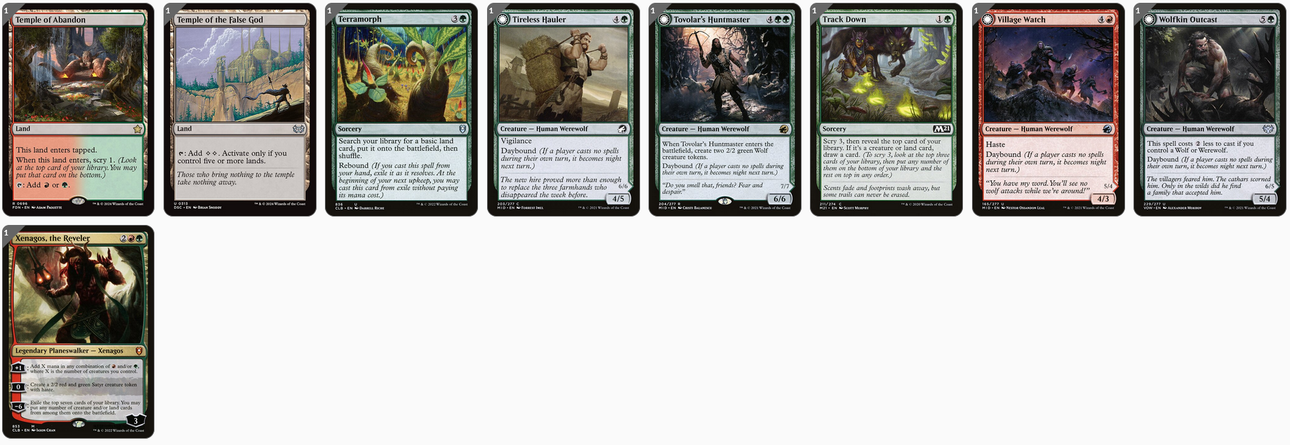 MTG Magic 100-Karten Commander Deck - Tovolar, Dire Overlord (Werwolf, Werewolf)