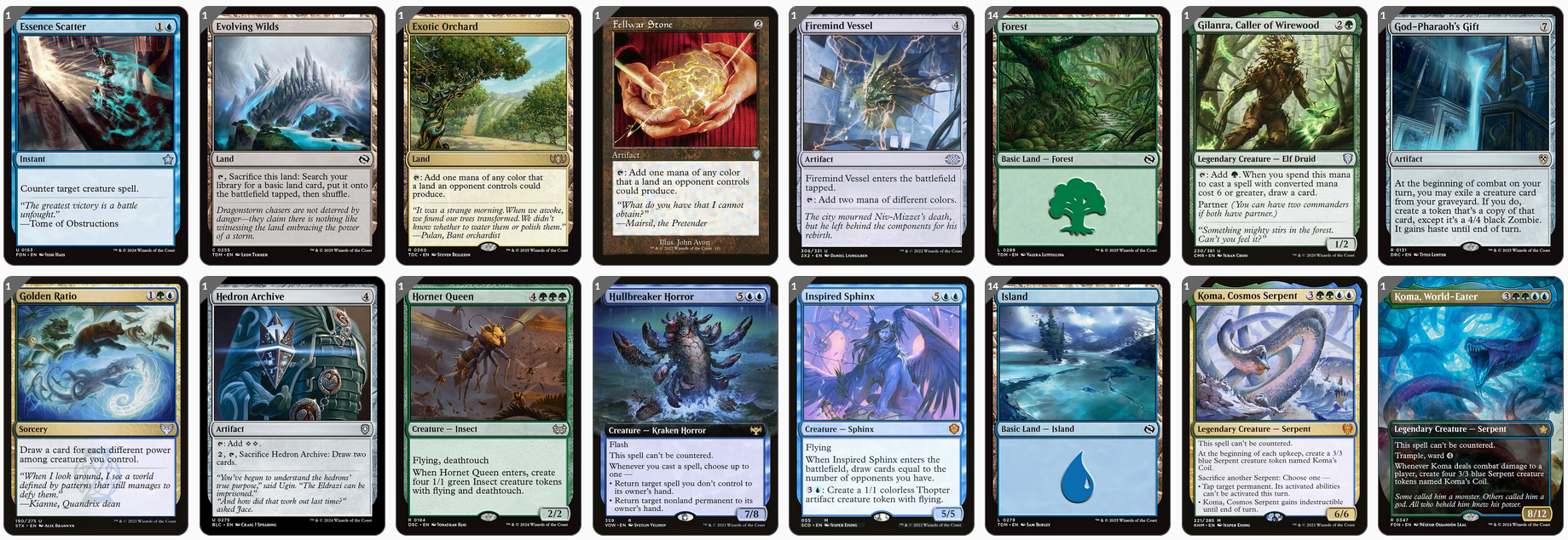 MTG Magic the Gathering Commander Deck - Kinnan, Bonder Prodigy (Big Mana)