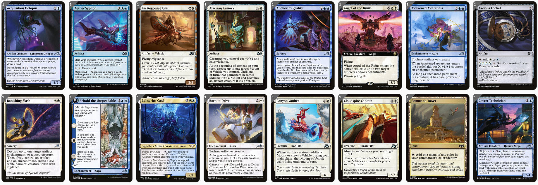 MTG Magic the Gathering Commander Deck - Shorikai, Genesis Engine (Vehicles)