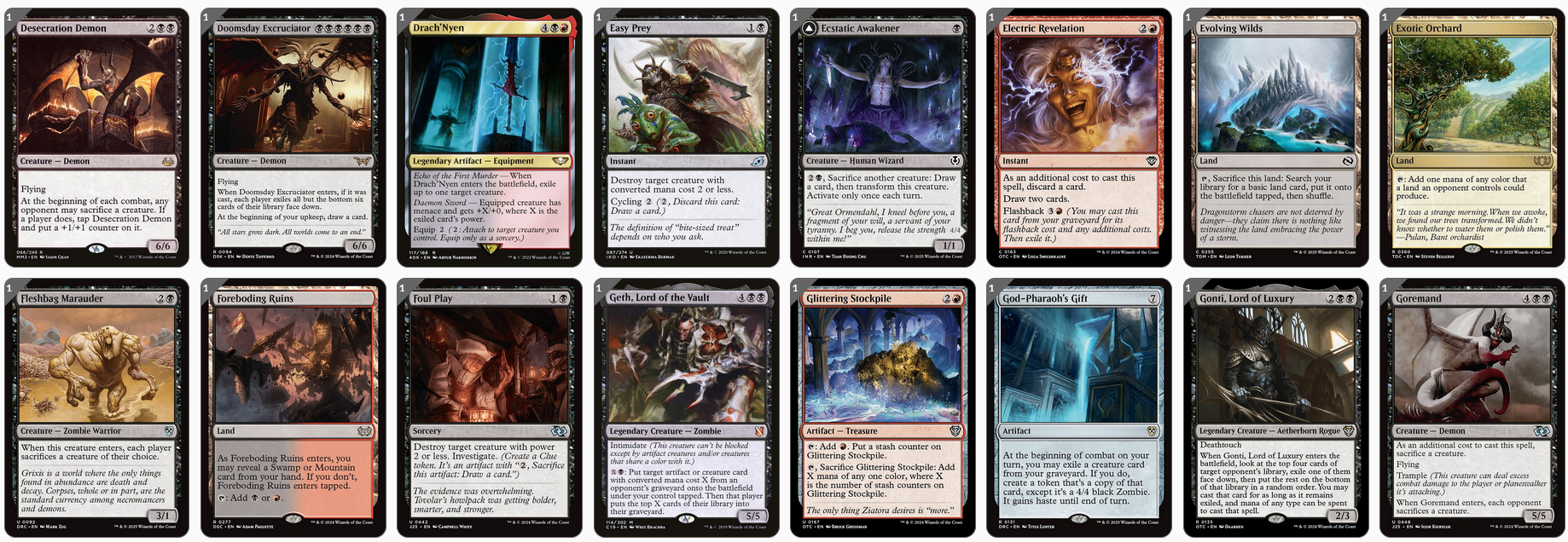 MTG Magic the Gathering Commander Deck - Rakdos, Patron of Chaos (Sacrifice)