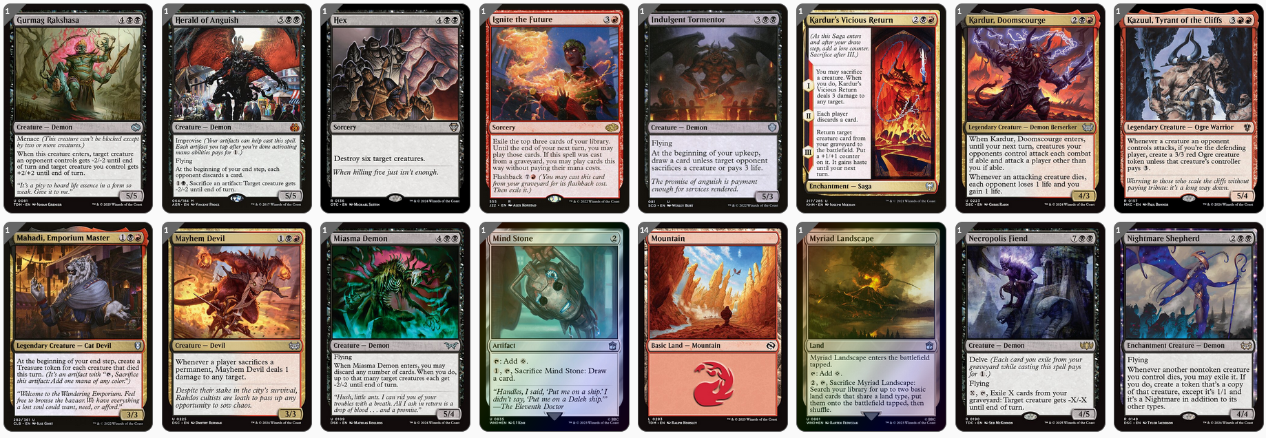 MTG Magic the Gathering Commander Deck - Rakdos, Patron of Chaos (Sacrifice)