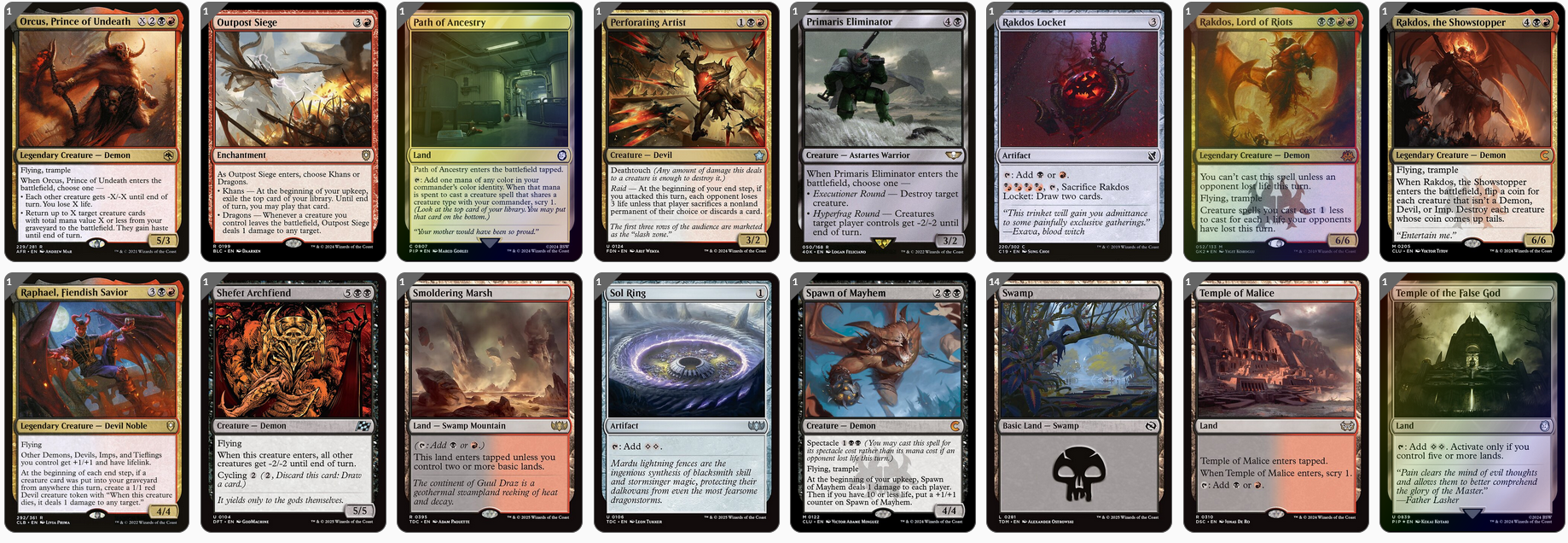 MTG Magic the Gathering Commander Deck - Rakdos, Patron of Chaos (Sacrifice)