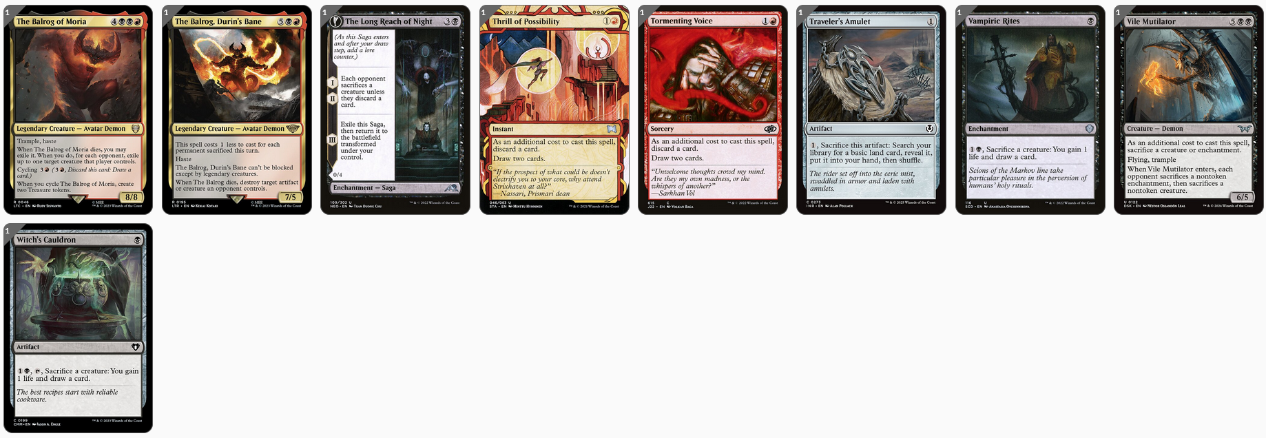 MTG Magic the Gathering Commander Deck - Rakdos, Patron of Chaos (Sacrifice)
