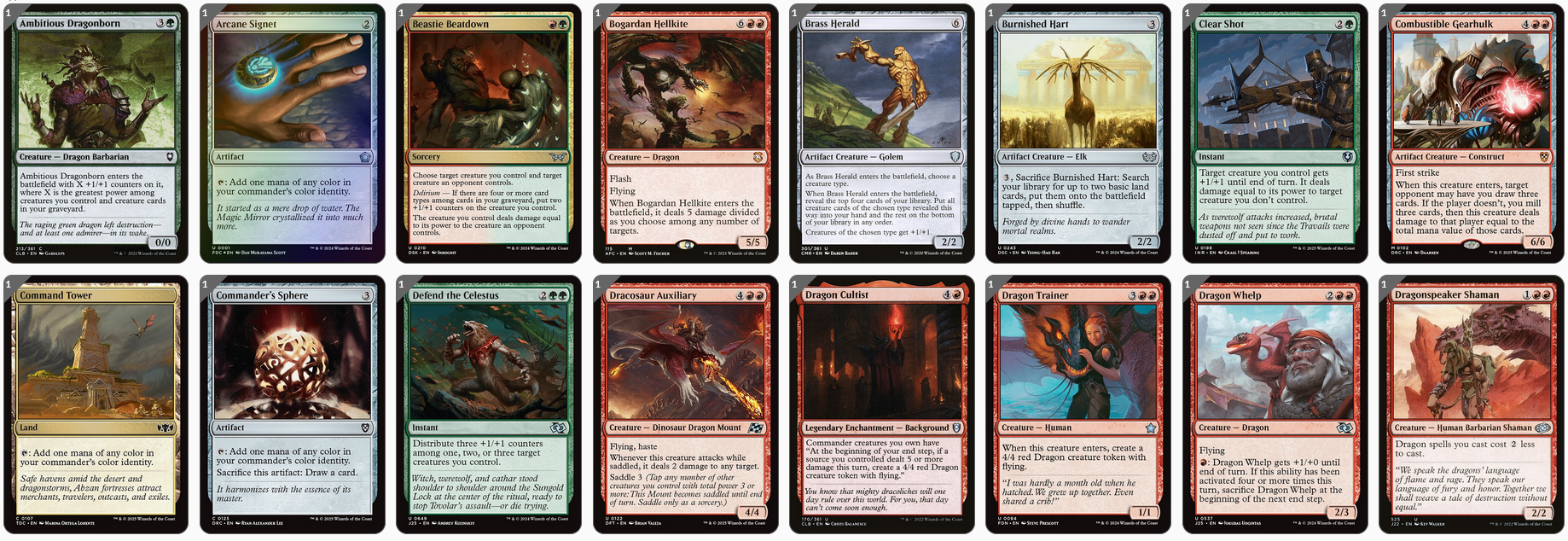 MTG Magic the Gathering Commander Deck - Atarka, World Render (Dragons)
