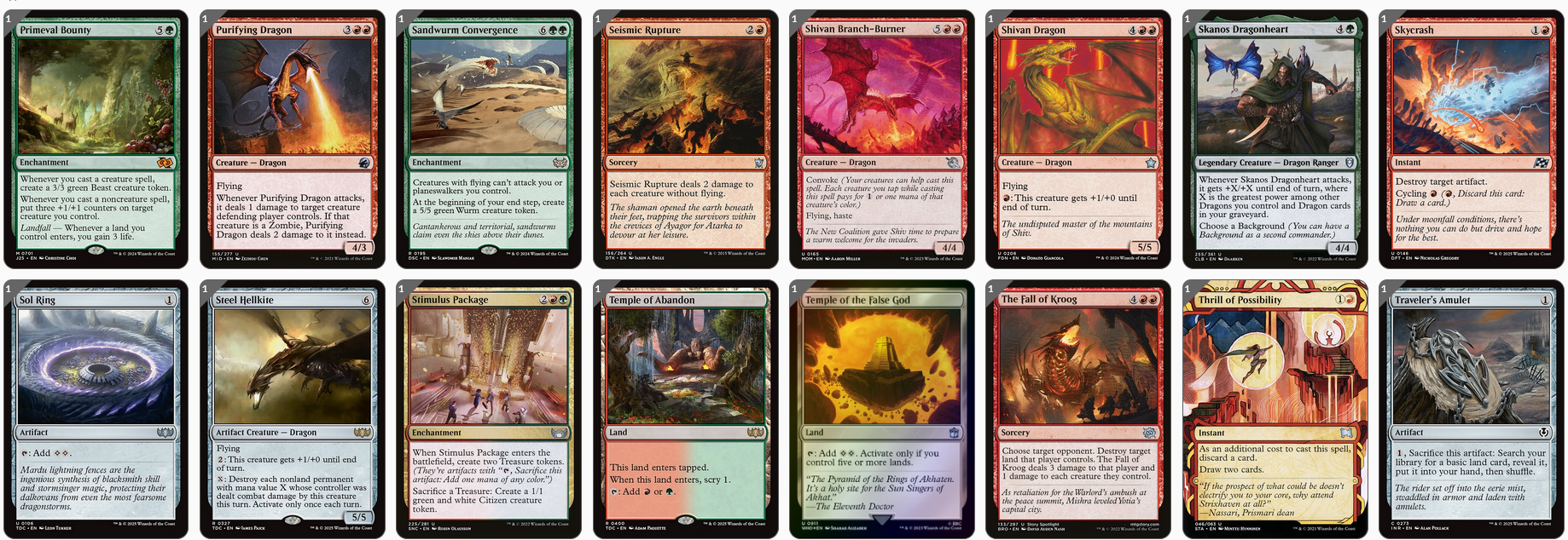 MTG Magic the Gathering Commander Deck - Atarka, World Render (Dragons)