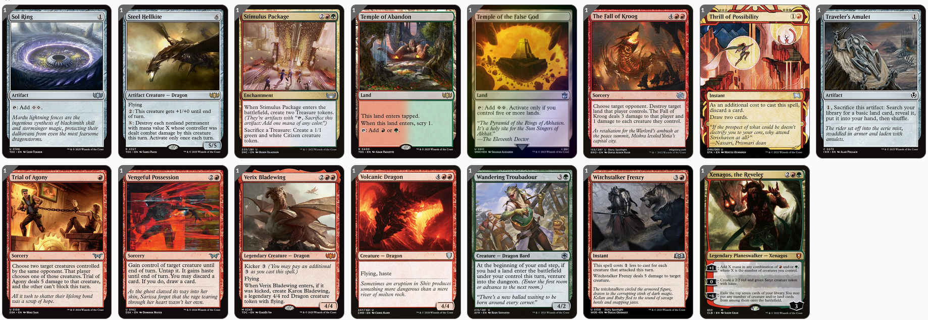 MTG Magic the Gathering Commander Deck - Atarka, World Render (Dragons)