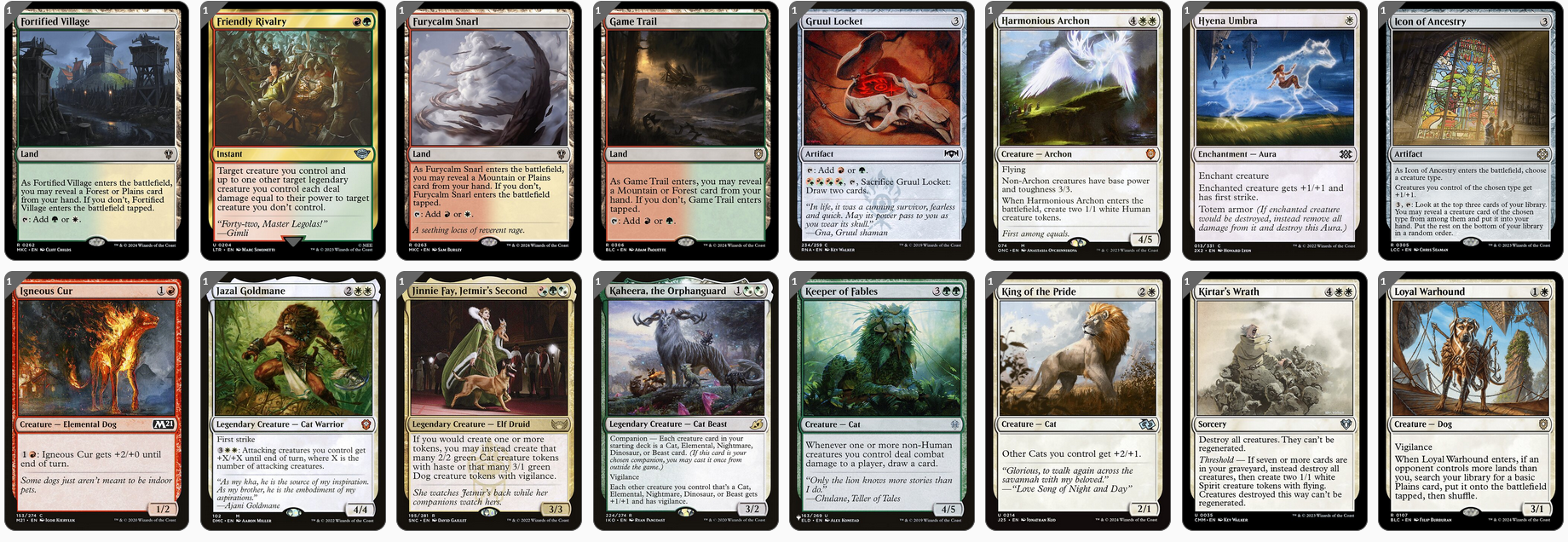 MTG Magic the Gathering Commander Deck - Rin and Seri, Inseparable (Cats & Dogs)