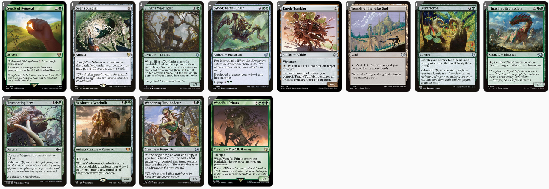 MTG Magic the Gathering Commander Deck - Selvala, Heart of the Wilds (Mono Green)