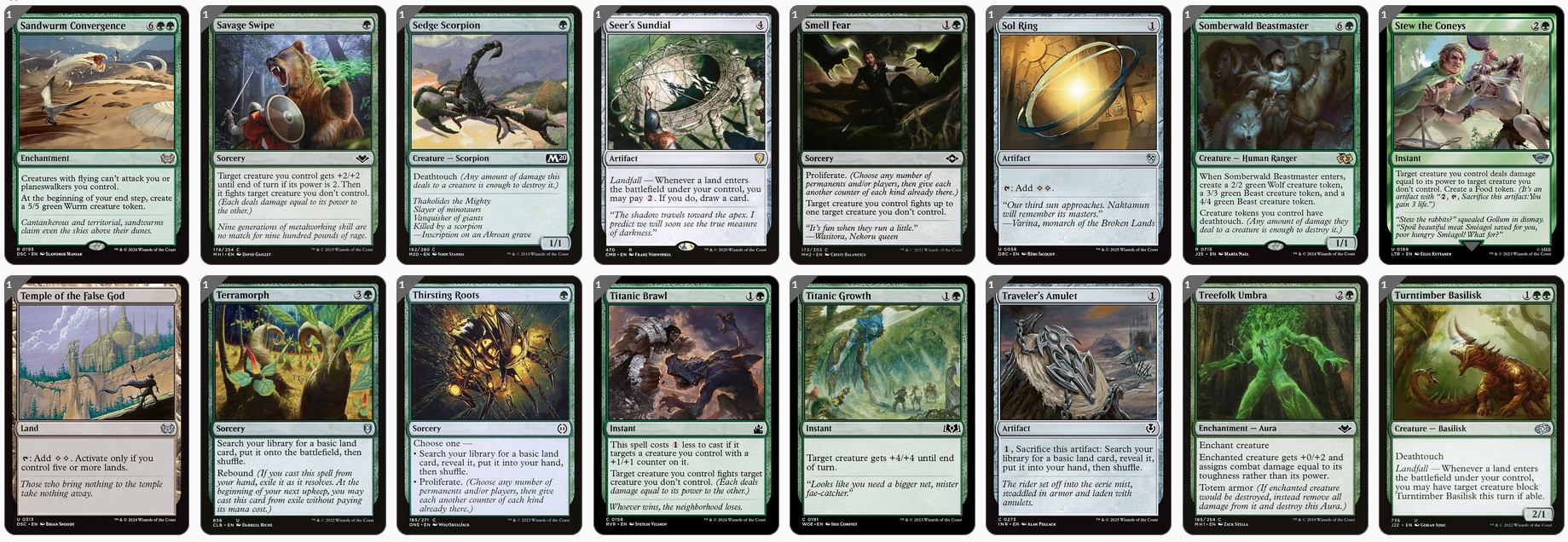 MTG Magic the Gathering Commander Deck - Saryth the Viper's Fang (Todesberührung) Mono Green