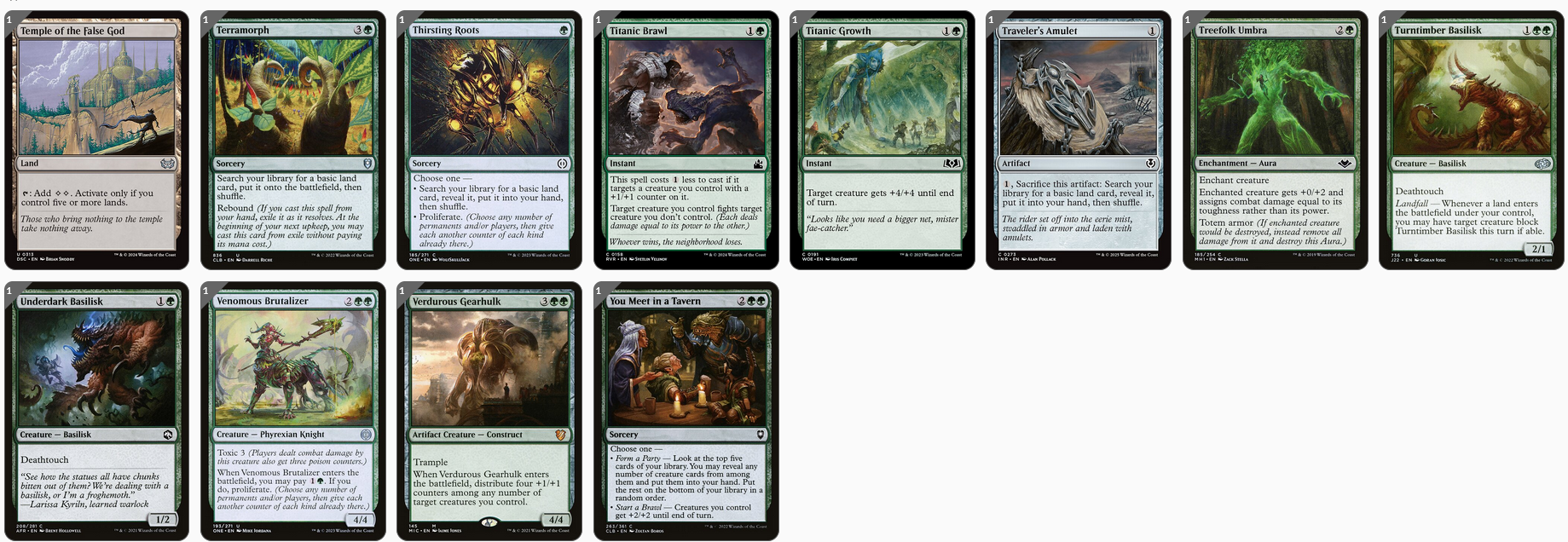 MTG Magic the Gathering Commander Deck - Saryth the Viper's Fang (Todesberührung) Mono Green
