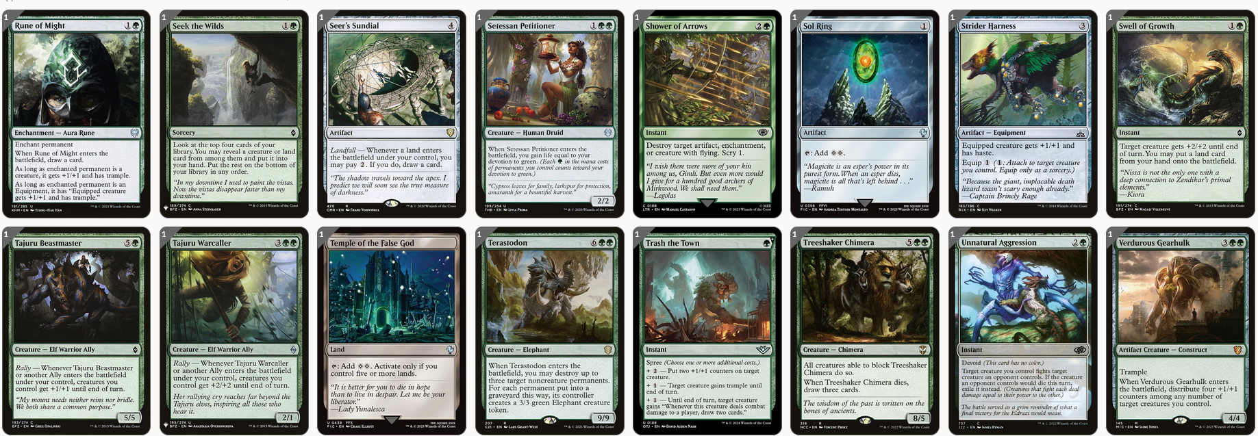 MTG Magic the Gathering Commander Deck - Marwyn, the Nurturer (Mono Green Elves)