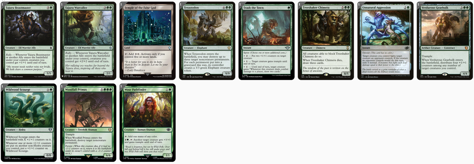 MTG Magic the Gathering Commander Deck - Marwyn, the Nurturer (Mono Green Elves)