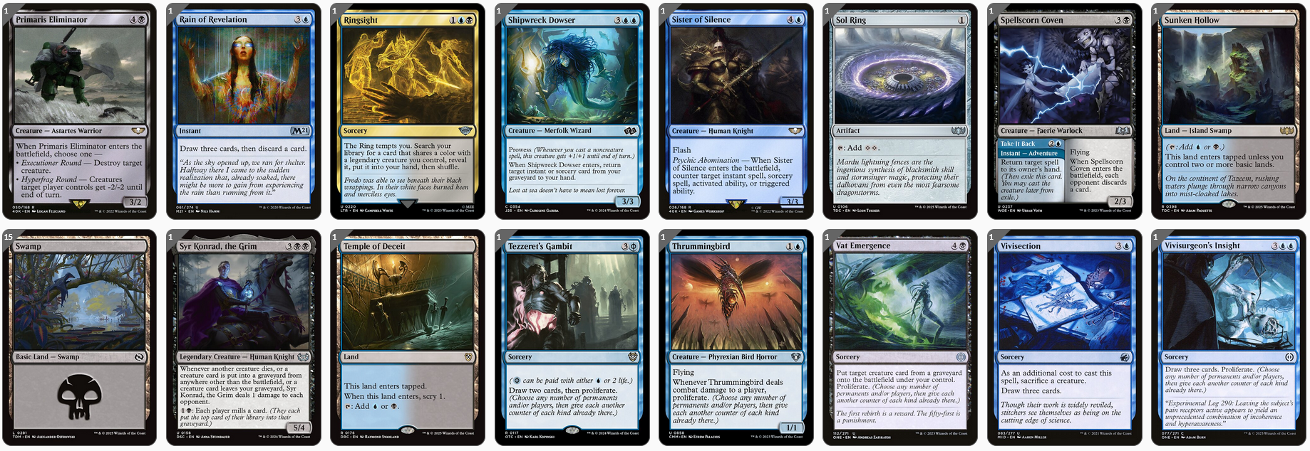 MTG Magic the Gathering Commander Deck - Toxrill, the Corrosive (-1/-1 Counter)