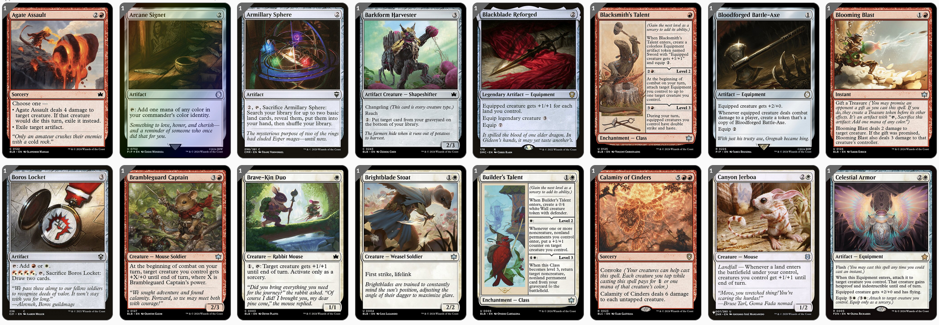 MTG Magic the Gathering Commander Deck - Mabel, Heir to Cragflame (Mice, Equipment)