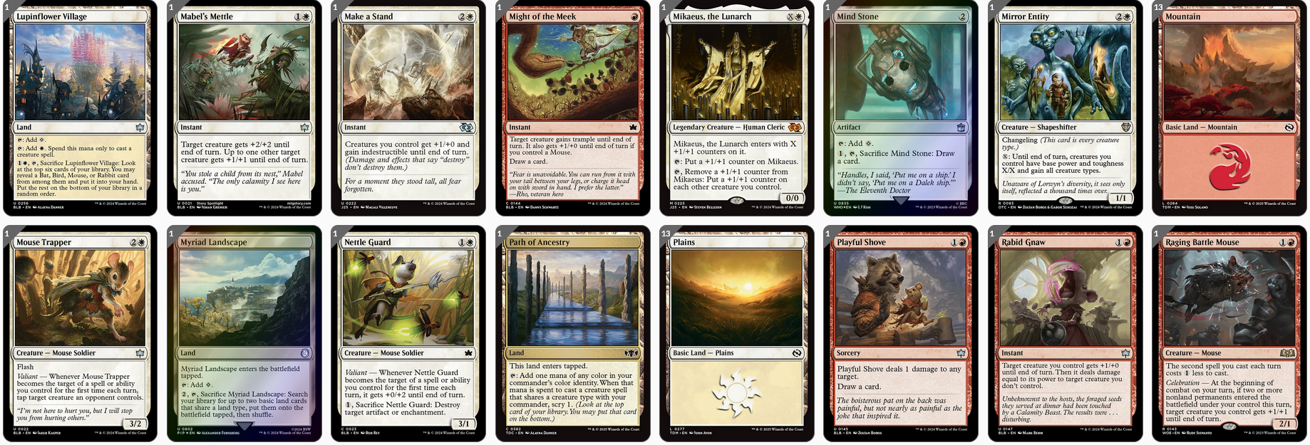 MTG Magic the Gathering Commander Deck - Mabel, Heir to Cragflame (Mice, Equipment)