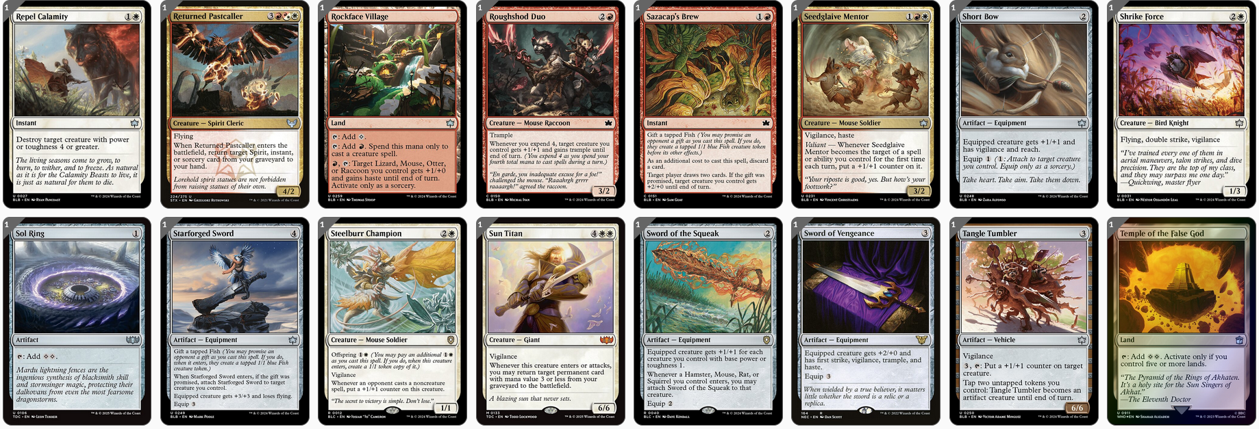 MTG Magic the Gathering Commander Deck - Mabel, Heir to Cragflame (Mice, Equipment)