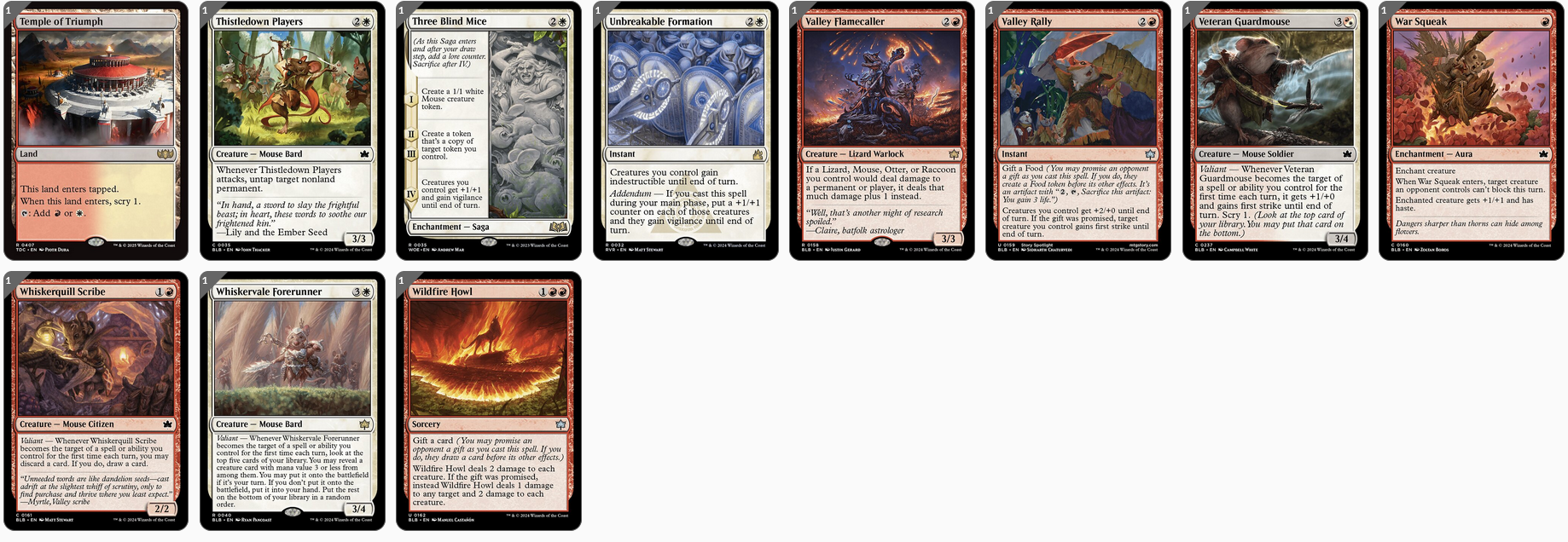 MTG Magic the Gathering Commander Deck - Mabel, Heir to Cragflame (Mice, Equipment)