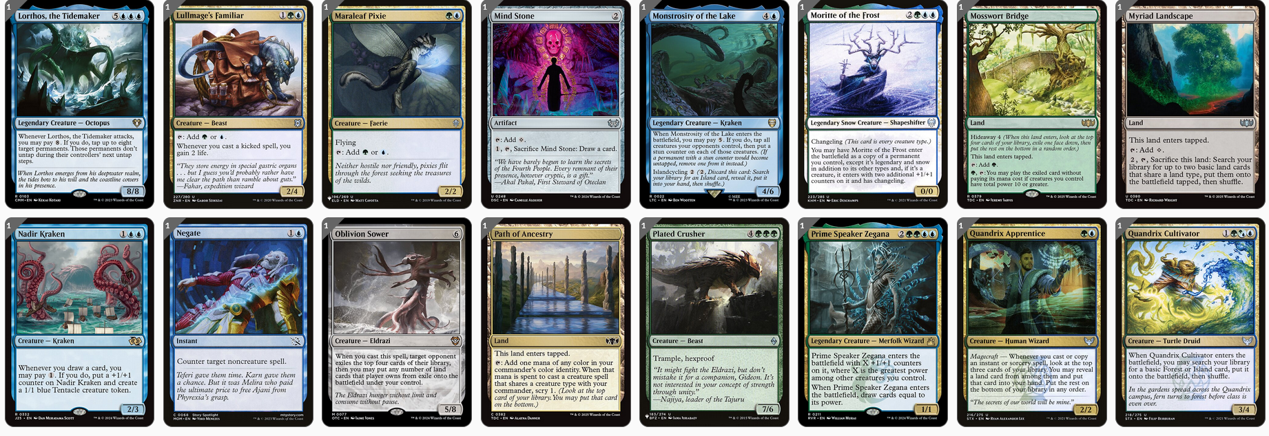 MTG Magic the Gathering Commander Deck - Arixmethes, Slumbering Isle (Big Sea Creatures)