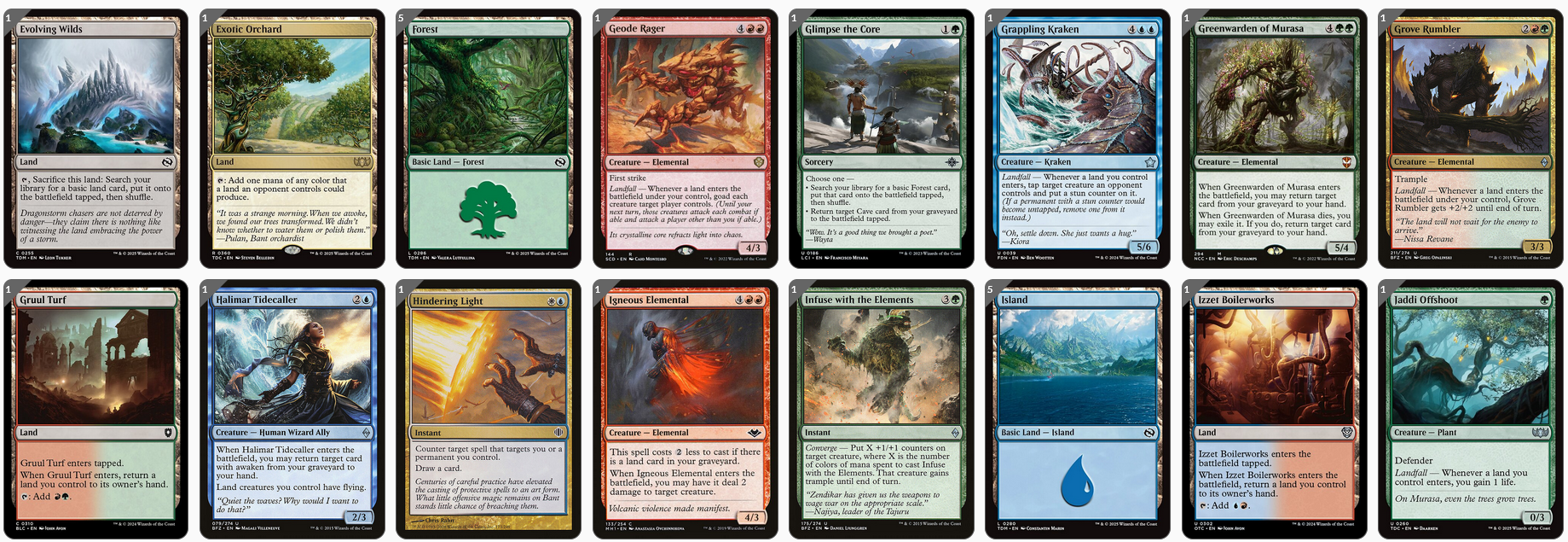 MTG Magic the Gathering Commander Deck - Omnath, Locus of Creation (Landfall)