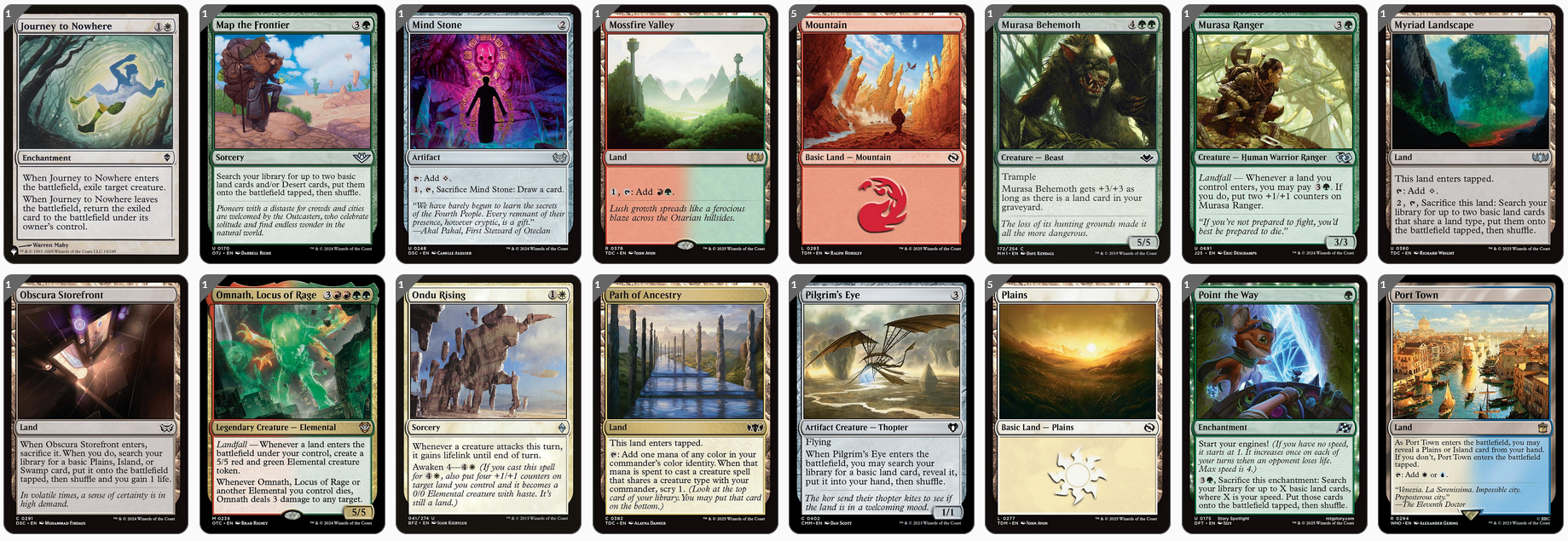 MTG Magic the Gathering Commander Deck - Omnath, Locus of Creation (Landfall)