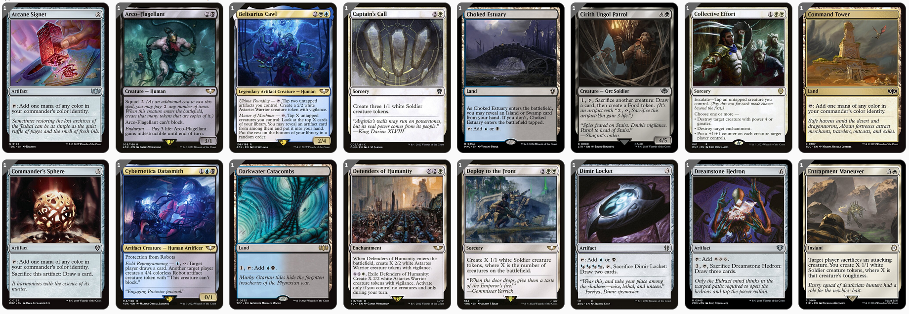 marneus calgar mtg commander deck MTG Commander Deck EDH Deck Marneus Calgar 100 Magic Cards Custom Deck Tokens Warhammer 40k Esper