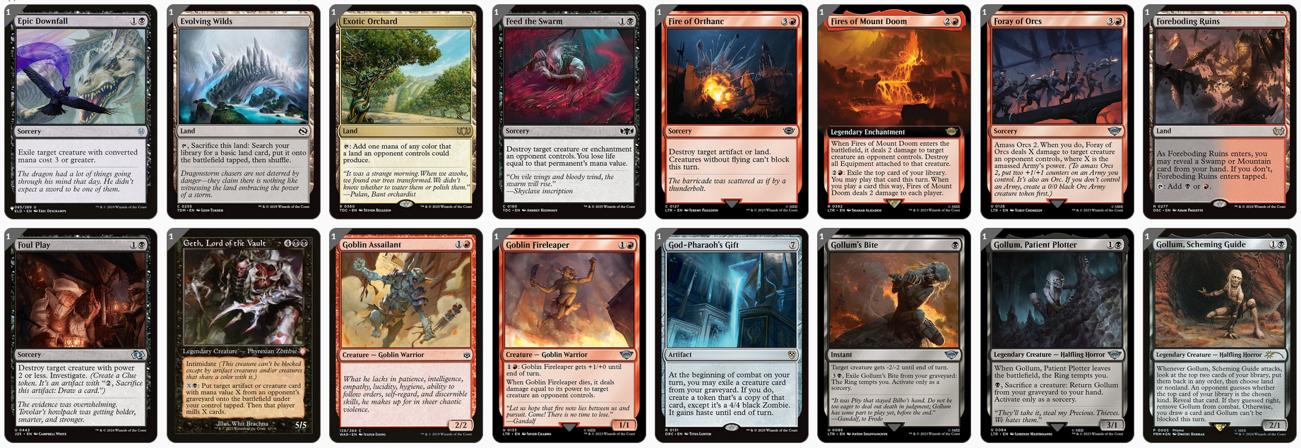 MTG Magic the Gathering Commander Deck - Sauron, the Lidless Eye (Orcs, Amass)