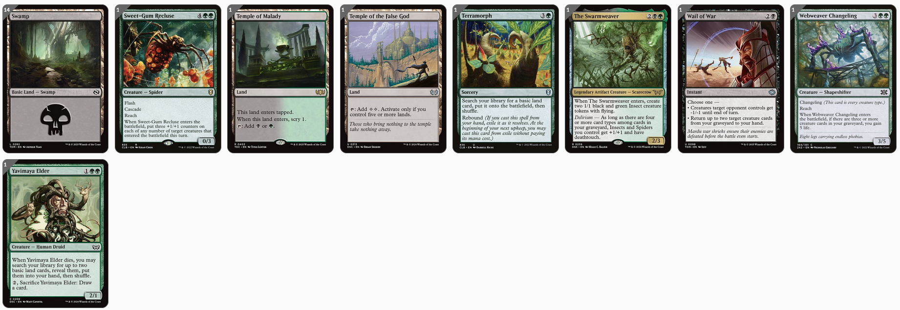 MTG Magic the Gathering Commander Deck - Shelob, Child of Ungoliant (Spider, Spinnen)