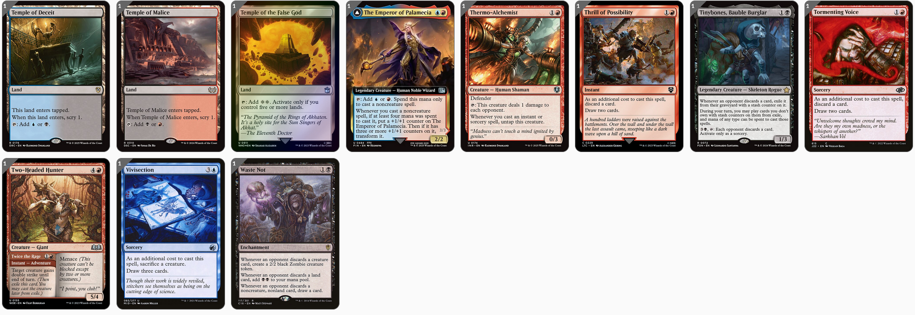 MTG Magic the Gathering Commander Deck - Kefka, Court Mage (Grixis)