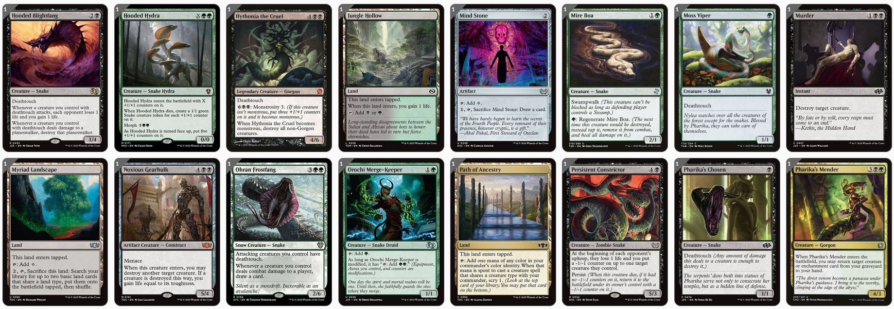 MTG Magic the Gathering Commander Deck - Aphelia, Viper Whisperer (Snakes)