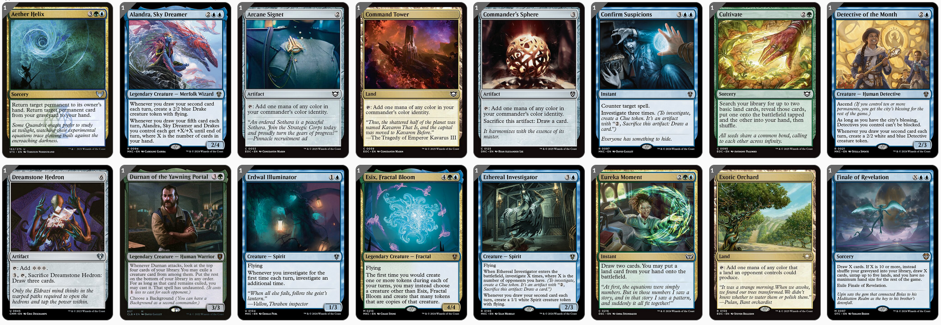 MTG Magic the Gathering Commander Deck - Adrix and Nev, Twincasters (Tokens)