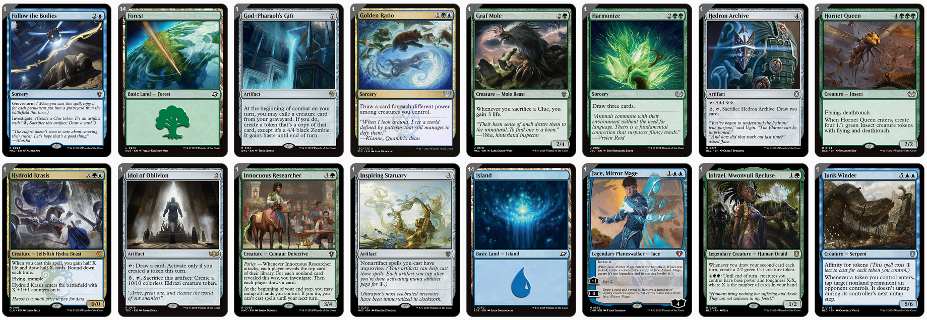 MTG Magic the Gathering Commander Deck - Adrix and Nev, Twincasters (Tokens)