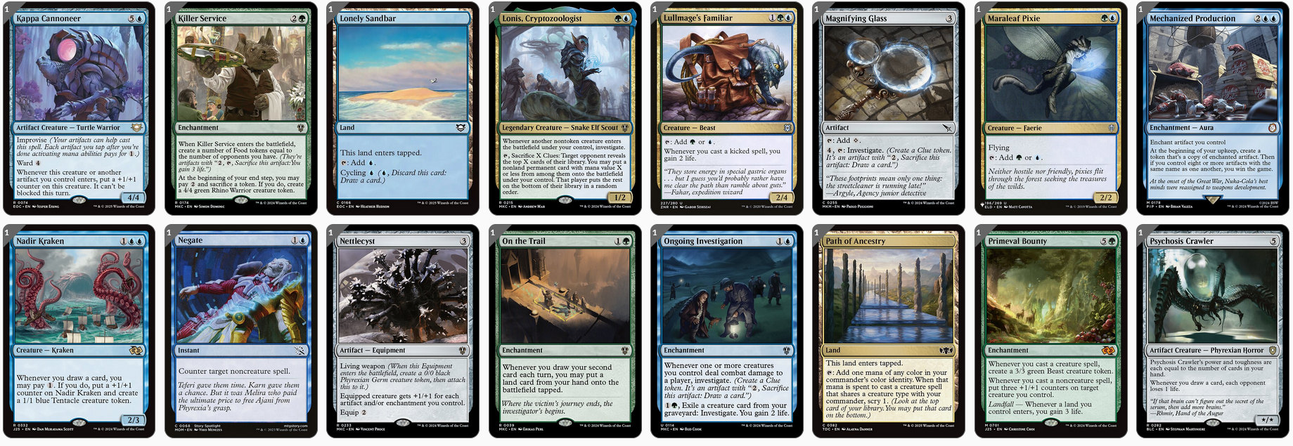 MTG Magic the Gathering Commander Deck - Adrix and Nev, Twincasters (Tokens)
