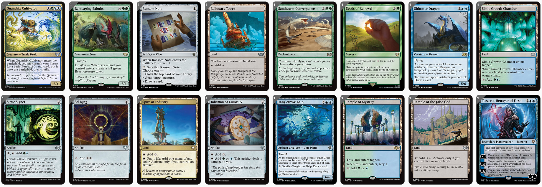 MTG Magic the Gathering Commander Deck - Adrix and Nev, Twincasters (Tokens)
